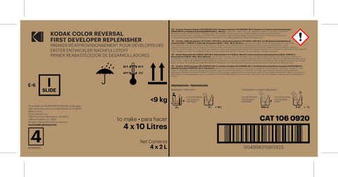Color Reversal First Developer Replenisher To Make 4 x 10L (40 Liters)